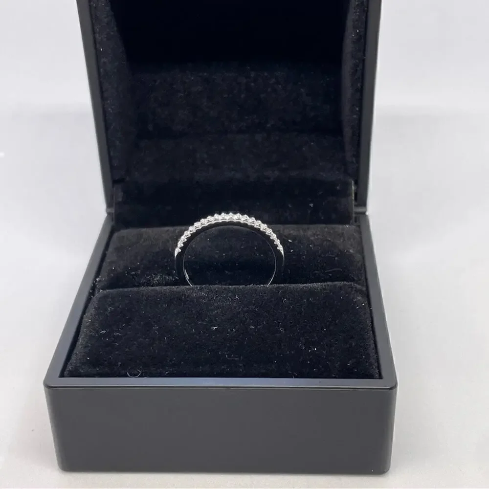 Moissanite Diamond Wedding Band Anniversary Ring GRA Certified 925 18K